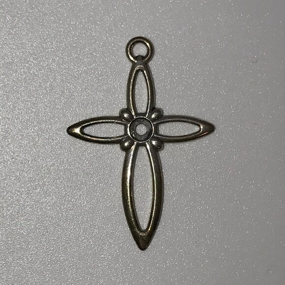 Sterling Silver Open Cross Pendant - Picture 1 of 16